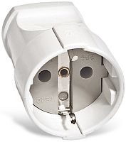 Розетка штепсельная с заземлением прямая UNIVersal 16А белый картинка 